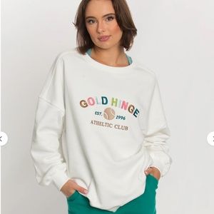 NWT Gold Hinge Athletic Club sweatshirt, size S